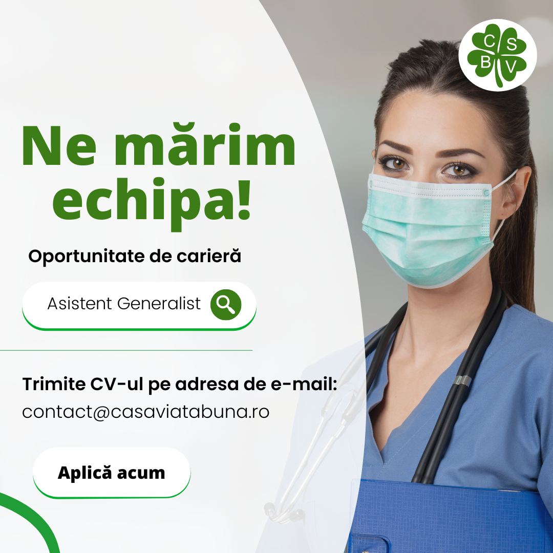 Oportunitatea de a te alătura unei echipe dedicate în îngrijirea medicală